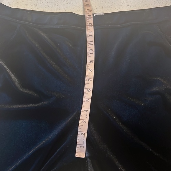 John Mark Solid Black Faux Jean with back pockets Velvet Pull On Pants Size Plus - Picture 11 of 12